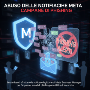 Abuso delle notifiche Meta per campagne di phishing