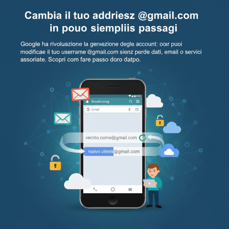 Cambia il tuo indirizzo @gmail.com in pochi semplici passaggi