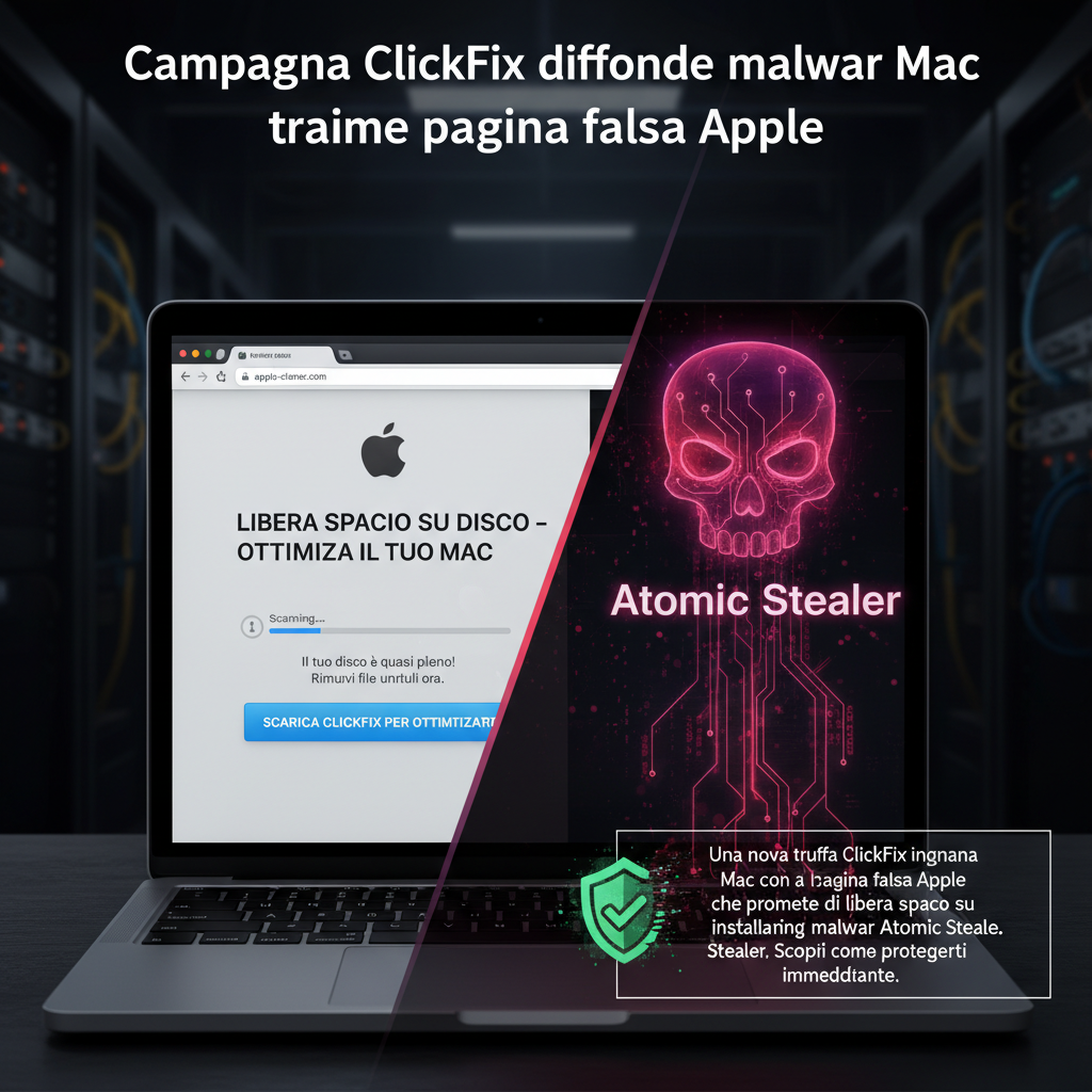Campagna ClickFix diffonde malware Mac tramite pagina falsa Apple 2 Campagna ClickFix diffonde malware Mac tramite pagina falsa Apple