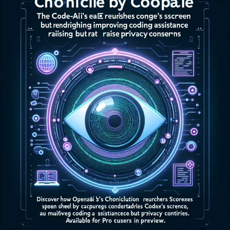 Chronicle di OpenAI: l’AI legge lo schermo di Codex e solleva dubbi sulla privacy