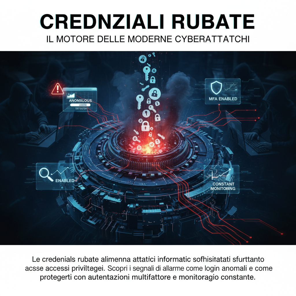Credenziali rubate: il motore delle moderne cyberattacchi
