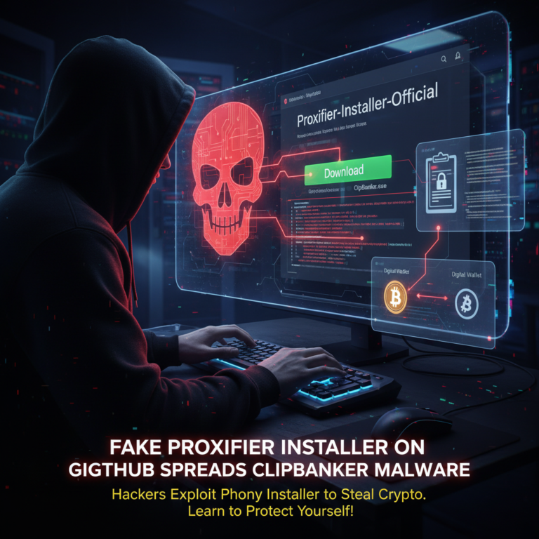 Installatore falso di Proxifier su GitHub diffonde il malware ClipBanker 5 Installatore falso di Proxifier su GitHub diffonde il malware ClipBanker