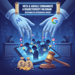 Meta e Google condannate a pagare risarcimenti milionari per le loro responsabilità sulla dipendenza dei minori dai social