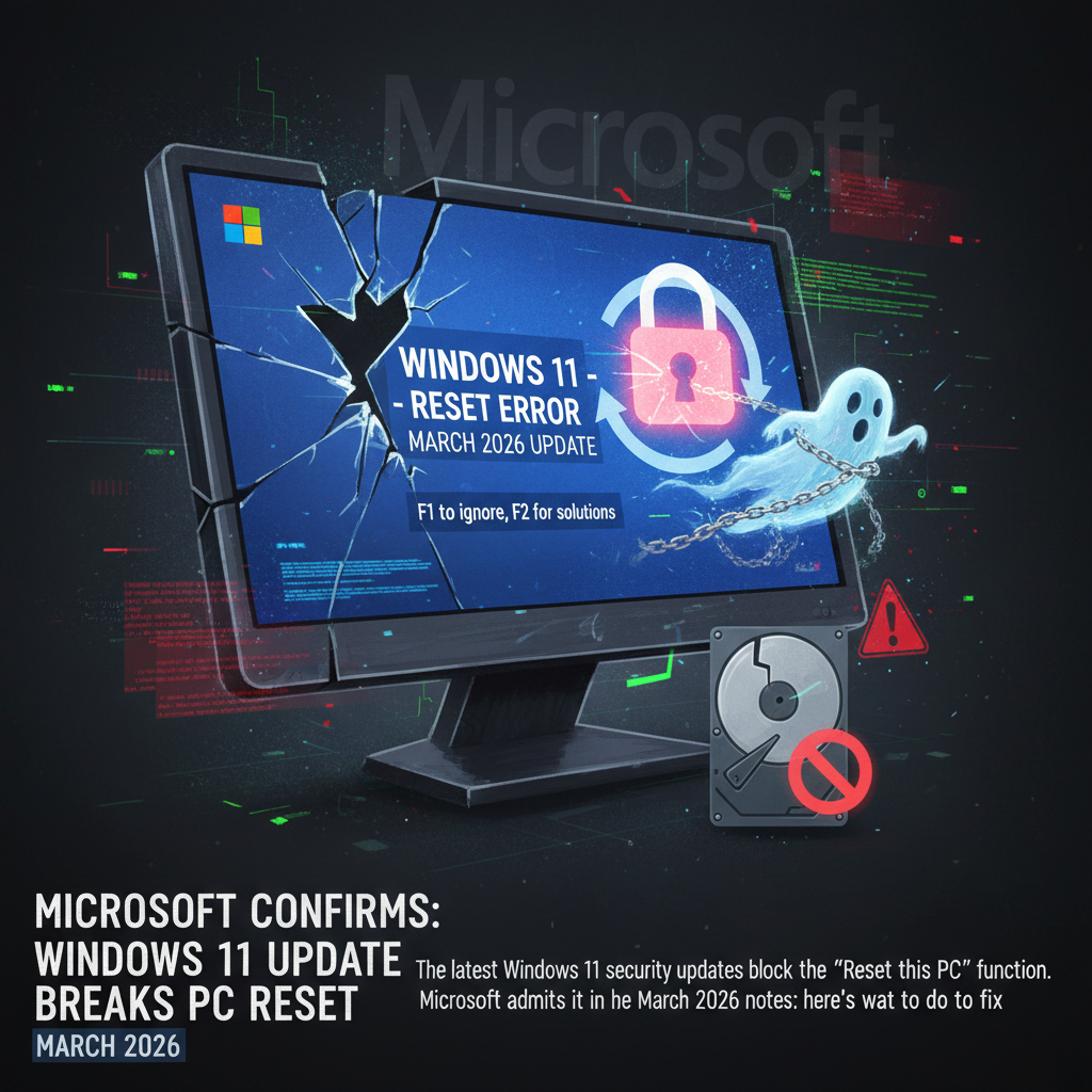 Microsoft conferma: gli aggiornamenti Windows 11 rompono il reset del pc