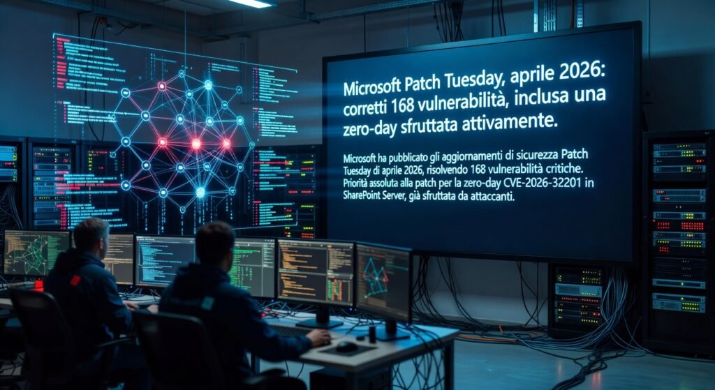 Microsoft Patch Tuesday di aprile 2026 corregge 168 vulnerabilità, inclusa una zero-day sfruttata attivamente