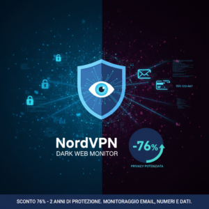 NordVPN con Dark Web Monitor a -76%: privacy potenziata
