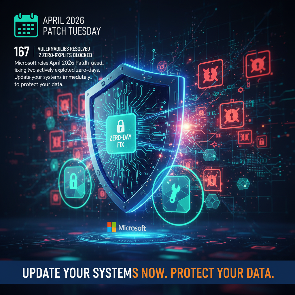 Patch Tuesday di aprile 2026 di Microsoft: 167 vulnerabilità corrette, inclusi 2 zero-day