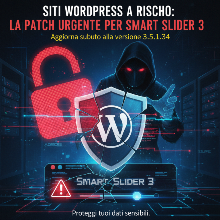 Siti WordPress a rischio: la patch urgente per la falla di Smart Slider 3 3 Siti WordPress a rischio: la patch urgente per la falla di Smart Slider 3