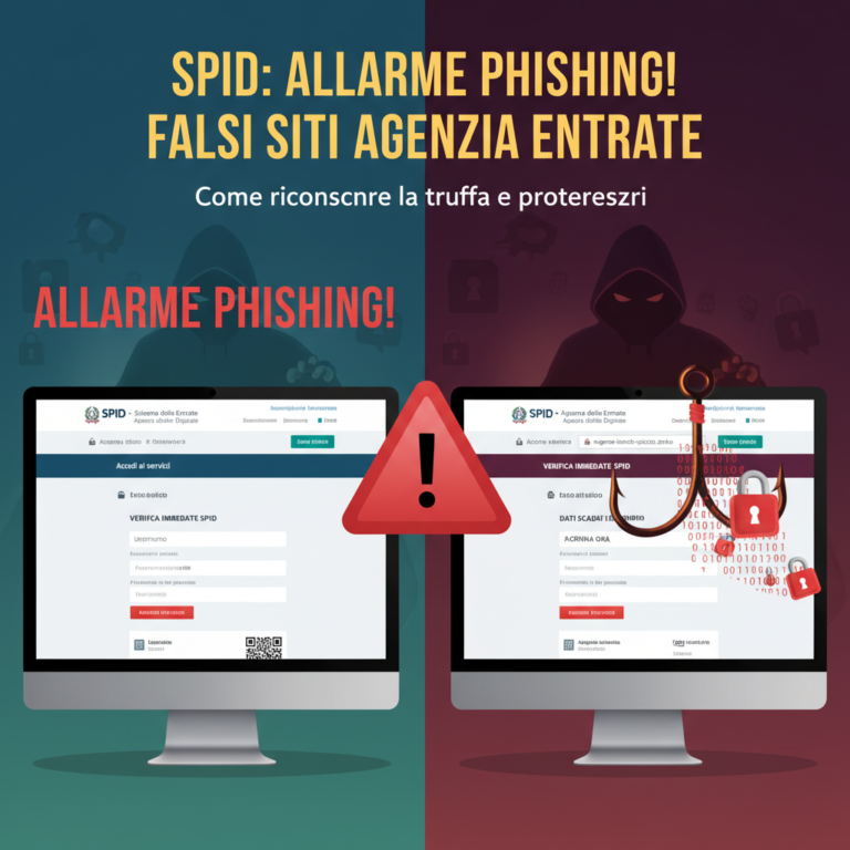 Spid phishing: siti falsi Agenzia delle Entrate rubano credenziali 3 SPID, allarme phishing: attivi falsi siti dell’Agenzia delle Entrate