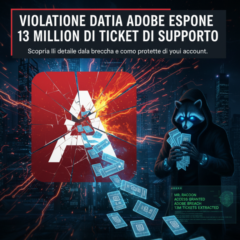 Violazione dati Adobe espone 13 milioni di ticket di supporto
