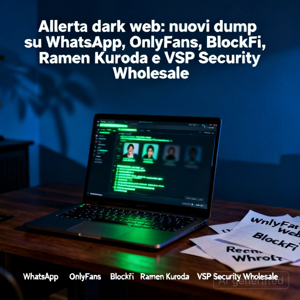 Allerta dark web: nuovi dump su WhatsApp, OnlyFans, BlockFi, Ramen Kuroda e VSP Security Wholesale