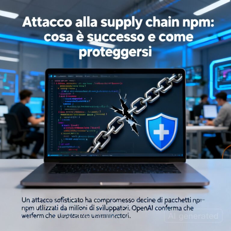 Attacco alla supply chain npm: cosa è successo e come proteggersi