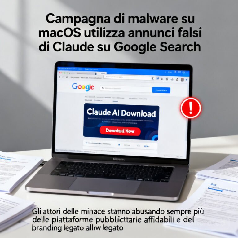 Campagna di malware su macOS utilizza annunci falsi di Claude su Google Search