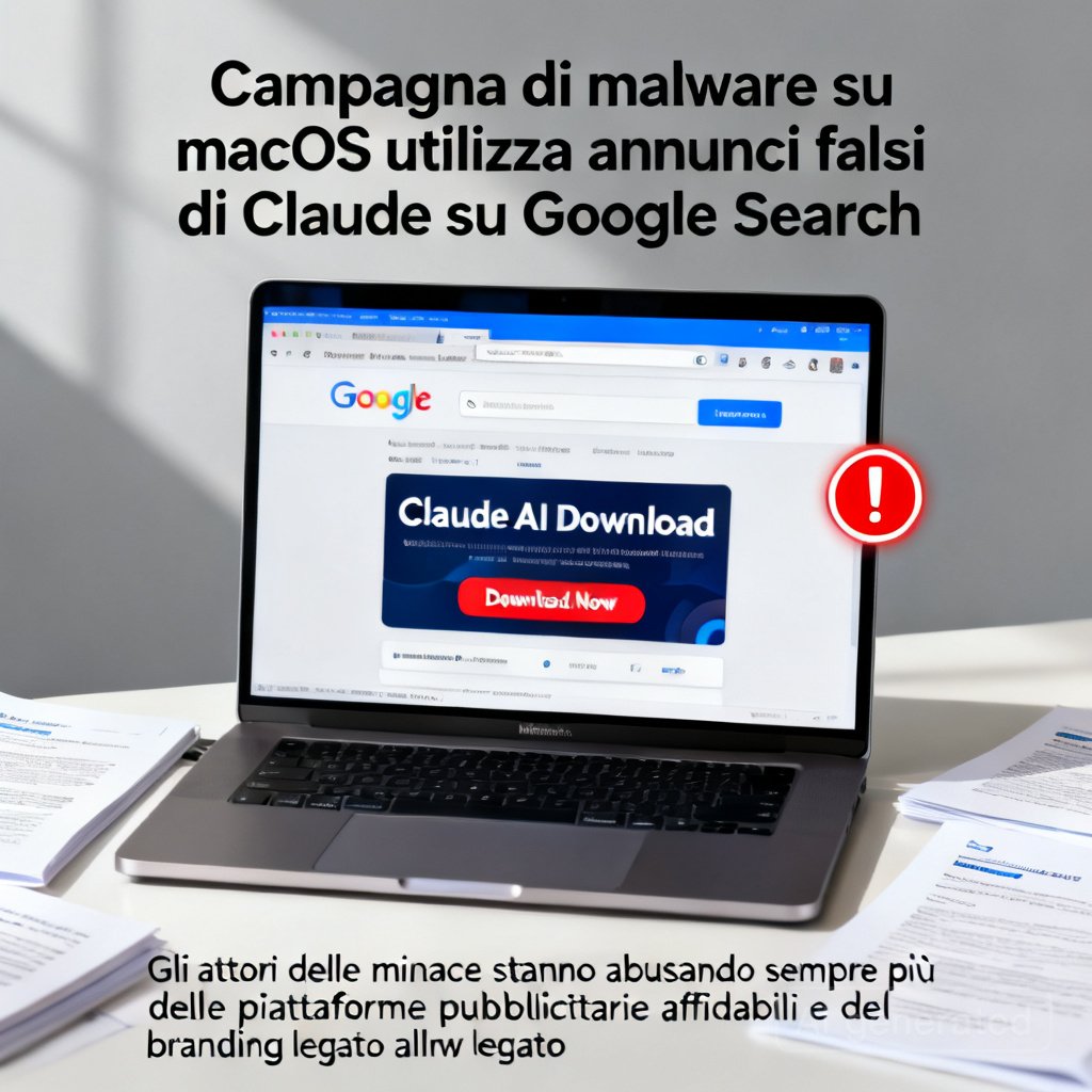 Campagna di malware su macOS utilizza annunci falsi di Claude su Google Search