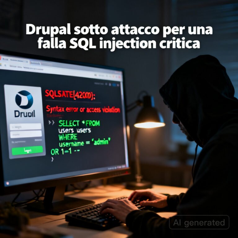 Drupal sotto attacco per una falla SQL injection critica 4 Drupal sotto attacco per una falla SQL injection critica
