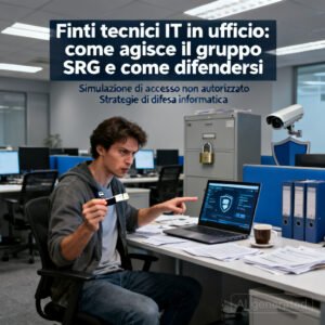 Finti tecnici IT in ufficio: come agisce il gruppo SRG e come difendersi