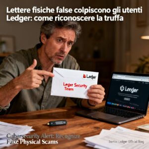 Lettere fisiche false colpiscono gli utenti Ledger: come riconoscere la truffa