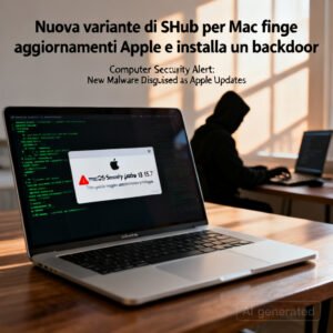 Home 6 Nuova variante di SHub per Mac finge aggiornamenti Apple e installa un backdoor