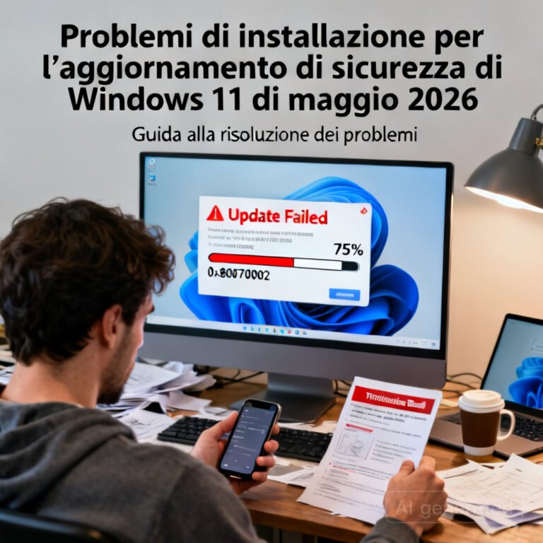 Problemi di installazione per l’aggiornamento di sicurezza di Windows 11 di maggio 2026 5 Problemi di installazione per l’aggiornamento di sicurezza di Windows 11 di maggio 2026