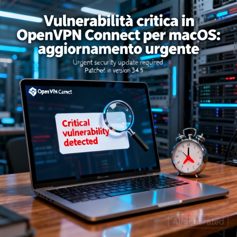Vulnerabilità critica in OpenVPN Connect per macOS: aggiornamento urgente