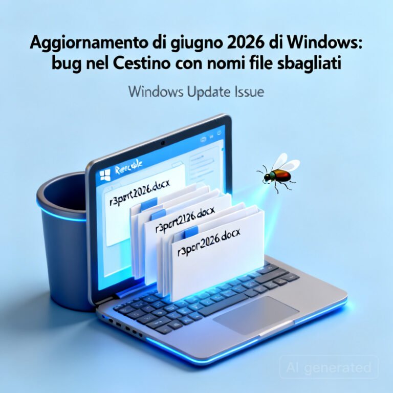 Aggiornamento di giugno 2026 di Windows: bug nel Cestino con nomi file sbagliati 3 Aggiornamento di giugno 2026 di Windows: bug nel Cestino con nomi file sbagliati