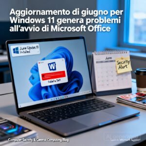 Aggiornamento di giugno per Windows 11 genera problemi all'avvio di Microsoft Office