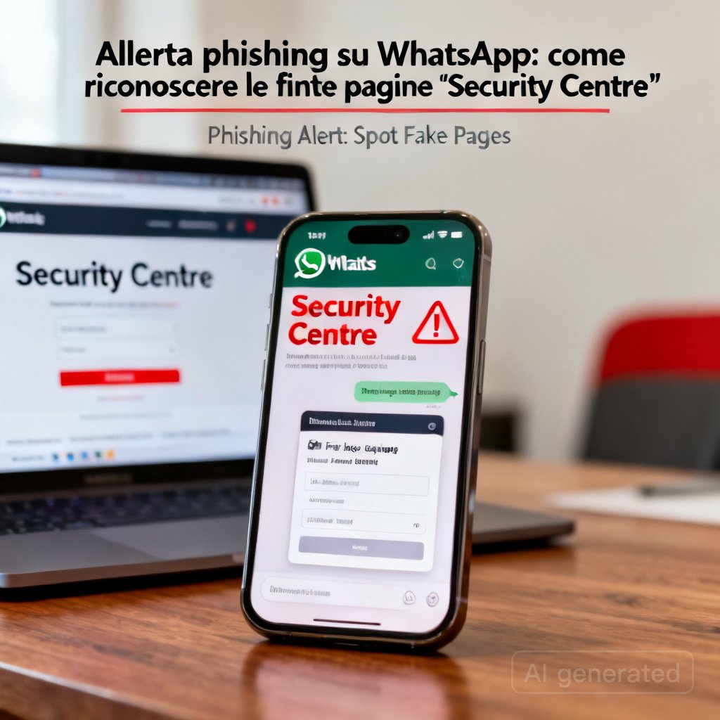 Allerta phishing su WhatsApp: come riconoscere le finte pagine "Security Centre"