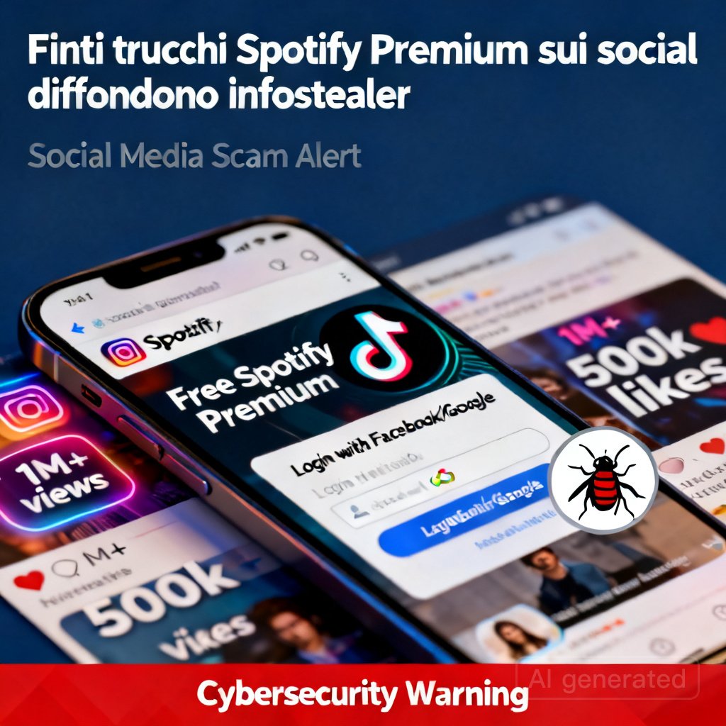 Finti trucchi Spotify Premium sui social diffondono infostealer 2 Finti trucchi Spotify Premium sui social diffondono infostealer