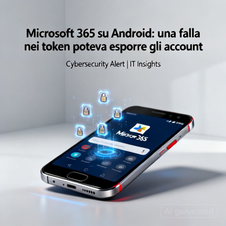 Microsoft 365 su Android: una falla nei token poteva esporre gli account