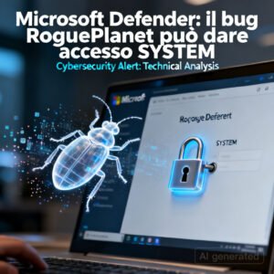 Microsoft Defender: il bug RoguePlanet può dare accesso SYSTEM