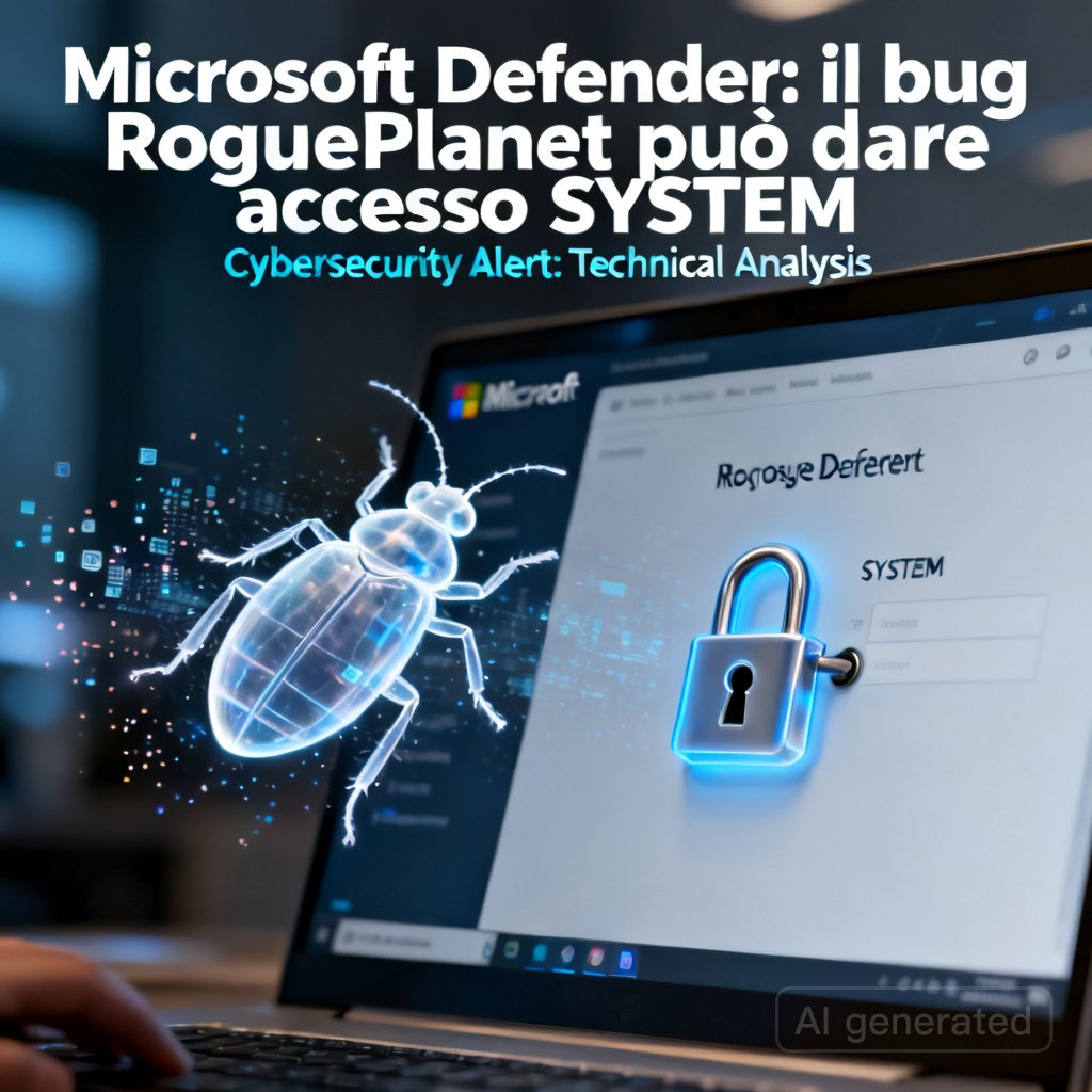 Microsoft Defender: il bug RoguePlanet può dare accesso SYSTEM