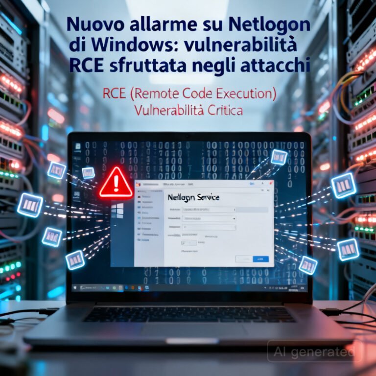 Nuovo allarme su Netlogon di Windows: vulnerabilità RCE sfruttata negli attacchi 3 Nuovo allarme su Netlogon di Windows: vulnerabilità RCE sfruttata negli attacchi