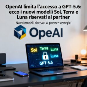 OpenAI limita l'accesso a GPT-5.6: ecco i nuovi modelli Sol, Terra e Luna riservati ai partner
