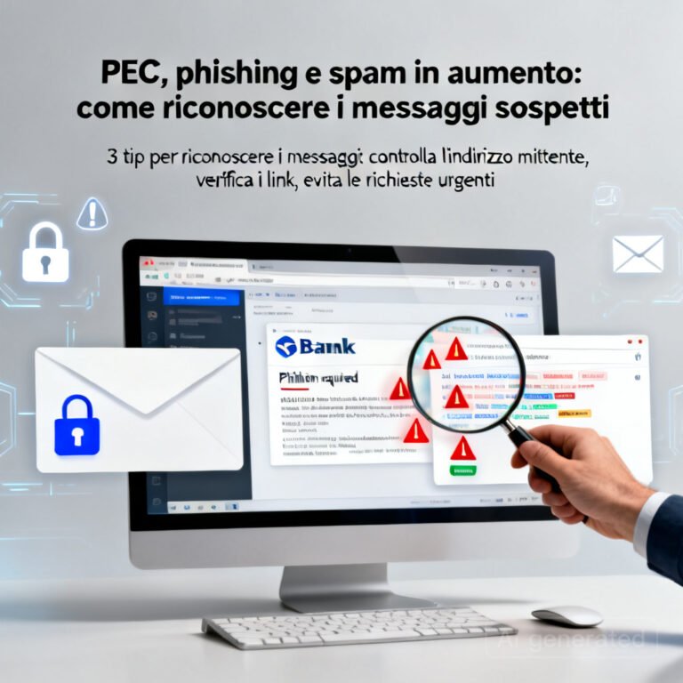 PEC, phishing e spam in aumento: come riconoscere i messaggi sospetti