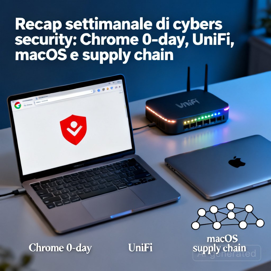 Recap settimanale di cybersecurity: Chrome 0-day, UniFi, macOS e supply chain 2 Recap settimanale di cybersecurity: Chrome 0-day, UniFi, macOS e supply chain