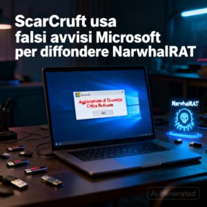 Home 3 ScarCruft usa falsi avvisi Microsoft per diffondere NarwhalRAT