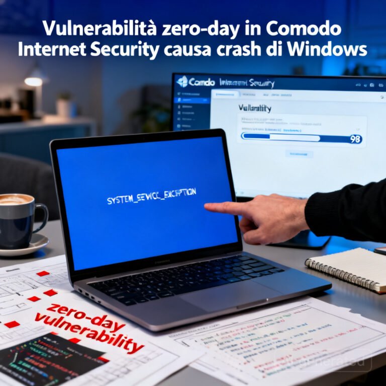 Vulnerabilità zero-day in Comodo Internet Security causa crash di Windows