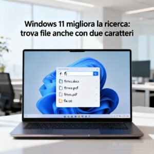 Home 3 Windows 11 migliora la ricerca: trova file anche con due caratteri