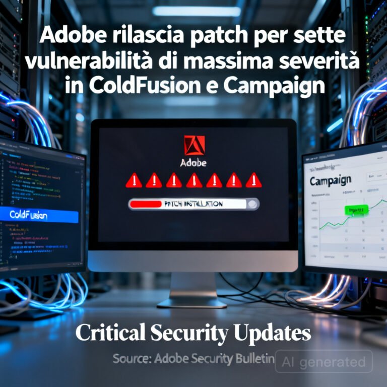 Adobe rilascia patch per sette vulnerabilità di massima severità in ColdFusion e Campaign 4 Adobe rilascia patch per sette vulnerabilità di massima severità in ColdFusion e Campaign