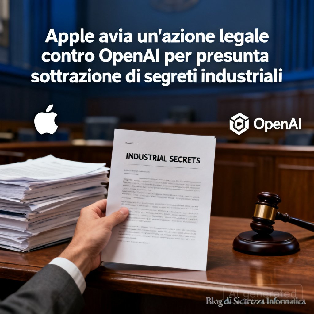 Apple avvia un'azione legale contro OpenAI per presunta sottrazione di segreti industriali 2 Apple avvia un'azione legale contro OpenAI per presunta sottrazione di segreti industriali