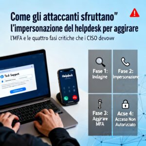 Come gli attaccanti sfruttano l'impersonazione del helpdesk per aggirare l'MFA e le quattro fasi critiche che i CISO devono monitorare