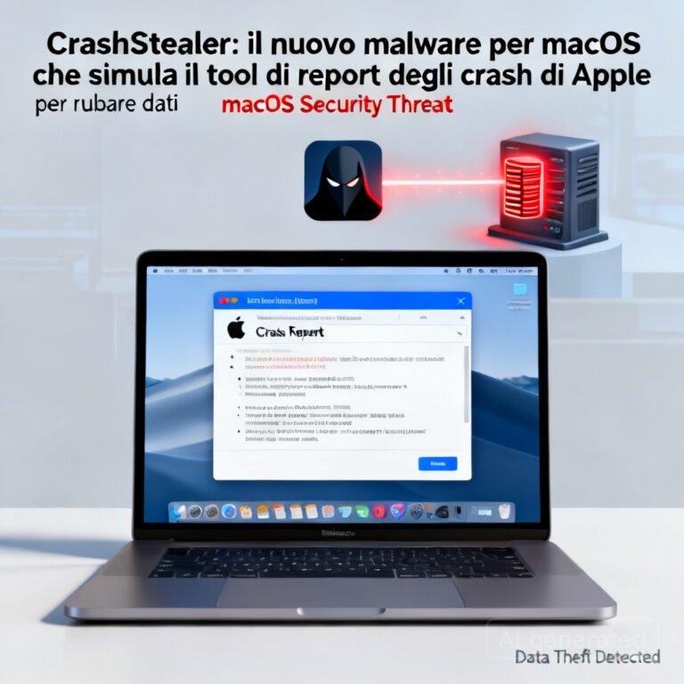 CrashStealer: il nuovo malware per macOS che simula il tool di report degli crash di Apple per rubare dati