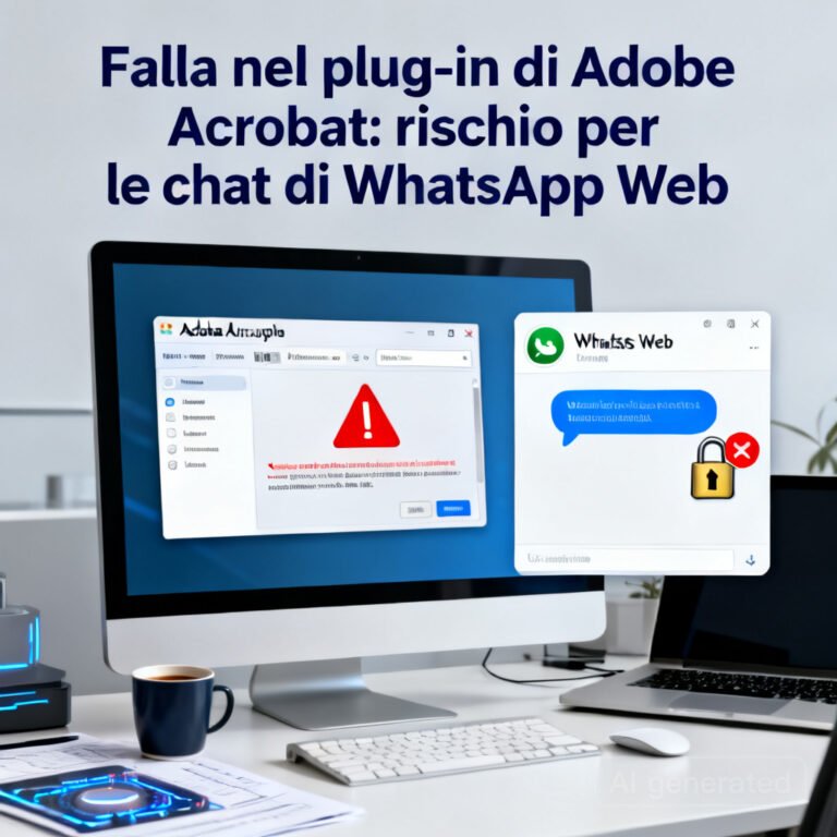 Falla nel plug-in di Adobe Acrobat: rischio per le chat di WhatsApp Web