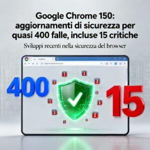 Home 2 Google Chrome 150: aggiornamenti di sicurezza per quasi 400 falle, incluse 15 critiche