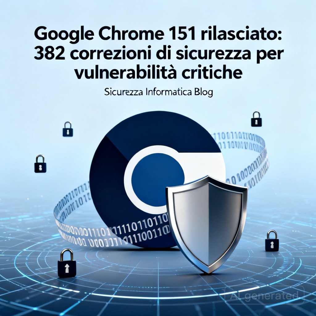Google Chrome 151 rilasciato: 382 correzioni di sicurezza per vulnerabilità critiche