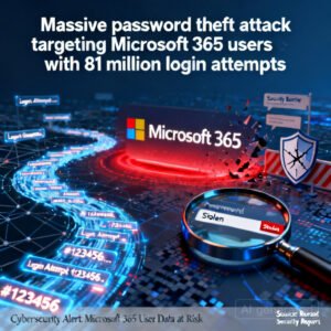 massivo attacco di furto di password rivolto agli utenti di Microsoft 365 con 81 milioni di tentativi di login
