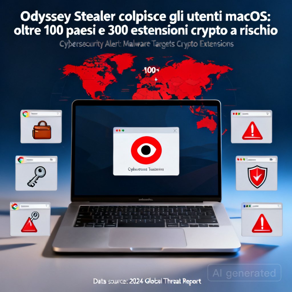 Odyssey Stealer colpisce gli utenti macOS: oltre 100 paesi e 300 estensioni crypto a rischio 2 Odyssey Stealer colpisce gli utenti macOS: oltre 100 paesi e 300 estensioni crypto a rischio