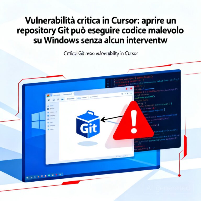 Vulnerabilità critica in Cursor: aprire un repository Git può eseguire codice malevolo su Windows senza alcun intervento