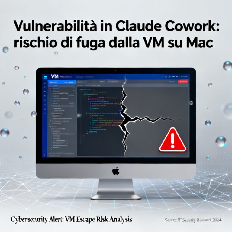 Vulnerabilità in Claude Cowork: rischio di fuga dalla VM su Mac 4 Vulnerabilità in Claude Cowork: rischio di fuga dalla VM su Mac