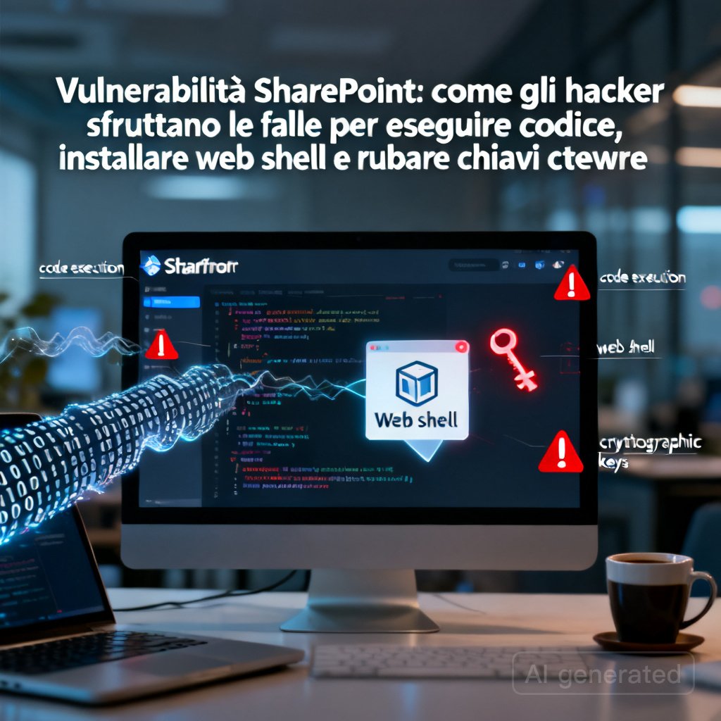 Vulnerabilità SharePoint: come gli hacker sfruttano le falle per eseguire codice, installare web shell e rubare chiavi crittografiche 2 Vulnerabilità SharePoint: come gli hacker sfruttano le falle per eseguire codice, installare web shell e rubare chiavi crittografiche
